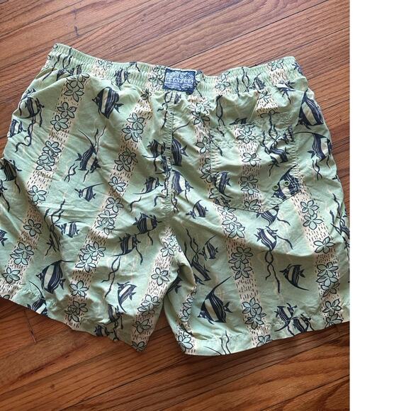 Grayers Light Green Fish Print Swim Trunks – Size L - Picture 5 of 7